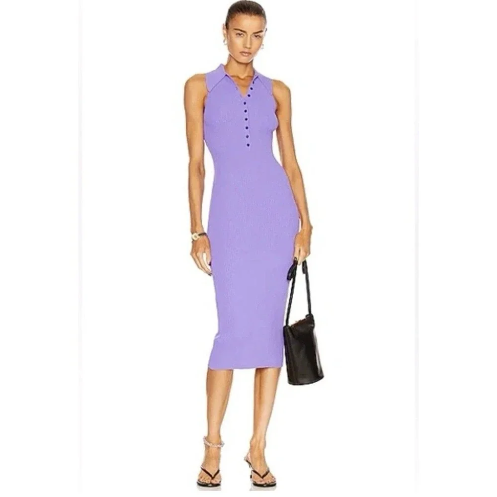 alc purple dress A.L.C. - Moira Cutout Pliss Duchesse-satin Maxi Dress - Purple - US14